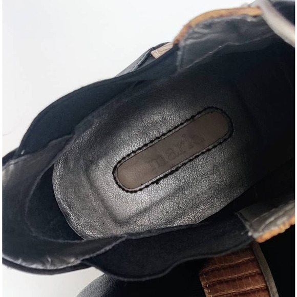 MARK Black Faux Leather Heeled Ankle Boots 10 - Picture 8 of 9